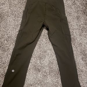 Lululemon cropped olive green leggings